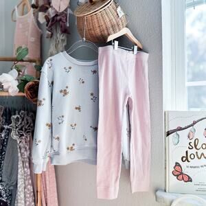 Jamie Kay Mauve Skinny Leggings + Blooming Floral Sweatshirt 4/5